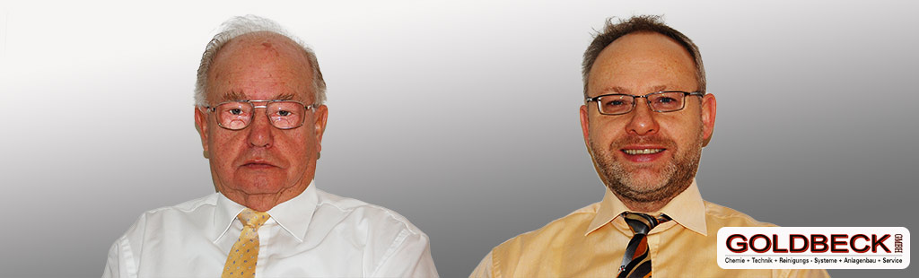 Dipl.-Ing. Manfred Goldbeck (rechts), Geschäftsführer und Dipl.-Ing. Swen Goldbeck (links), Technischer Leiter der Goldbeck GmbH Dipl.-Ing. Manfred Goldbeck (rechts), Geschäftsführer und Dipl.-Ing. Swen Goldbeck (links), Technischer Leiter der Goldbeck GmbH
